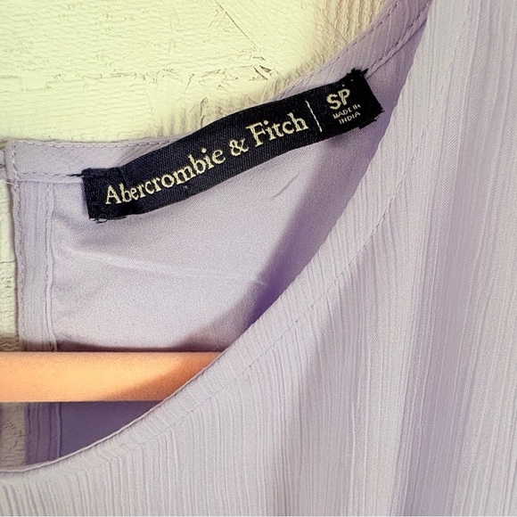 Abercrombie & Fitch Lavender Sleeveless Dress Chiffon Women’s SP Babydoll Y2K - Picture 6 of 10
